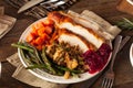 Full Homemade Thanksgiving Dinner Royalty Free Stock Photo