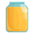 Full honey jar icon cartoon vector. Bee nectar Royalty Free Stock Photo
