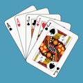 Full house jacks aces Royalty Free Stock Photo