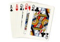 A full house poker hand of playing cards. Royalty Free Stock Photo