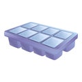 Full ice cube tray icon, cartoon style