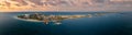 Full image of isla mujeres island during sunset Royalty Free Stock Photo