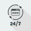 Full internet services 24/7 - Vector web icon
