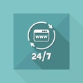 Full internet services 24/7 - Vector web icon