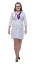 Full length . ambitious young doctor stepping forward Royalty Free Stock Photo