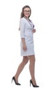 Full length . ambitious young doctor stepping forward Royalty Free Stock Photo