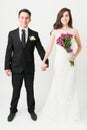 Full length of a beautiful couple getting married