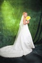 Full length of a beautiful woman in wedding dress Royalty Free Stock Photo