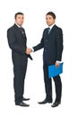 Full length of business men handshake Royalty Free Stock Photo