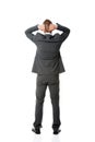 Full length businessman putting hands on the nape Royalty Free Stock Photo