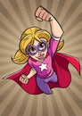 Super Girl Flying Ray Light Background Royalty Free Stock Photo