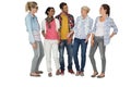 Full length of casually dressed young people Royalty Free Stock Photo