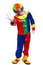 Full length clown saying hello