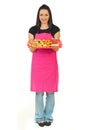 Full length of confectioner woman Royalty Free Stock Photo