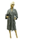 Full-length female mannequins wearing bathrobe