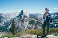 Full length of healthy hiker girl standing