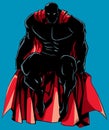 Superhero Sitting Silhouette