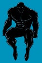 Superhero Sitting No Cape Silhouette