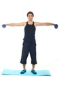 Full length of man lifting barbell Royalty Free Stock Photo