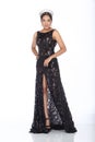 Miss Pageant Contest in Evening Ball Gown long ball dress with D