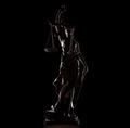 Full length picture of goddess of justice statue Royalty Free Stock Photo