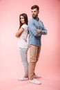 Full length portrait of an angry young couple Royalty Free Stock Photo