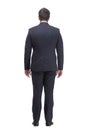 Full length portrait of businessman standing back and looking away Royalty Free Stock Photo