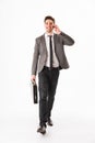 Full length portrait of a cheerful young businessman Royalty Free Stock Photo