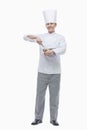 Full Length Portrait of Chef with Whisk