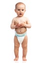Full length portrait of a cute one-year old boy Royalty Free Stock Photo