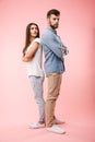 Full length portrait of a disappointed young couple Royalty Free Stock Photo