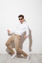 Full length portrait of an excited young man Royalty Free Stock Photo