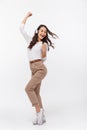 Full length portrait of a happy asian businesswoman Royalty Free Stock Photo