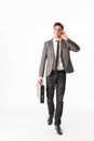 Full length portrait of a happy young businessman Royalty Free Stock Photo