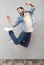 Full length portrait of a happy young man wearing shirt Royalty Free Stock Photo