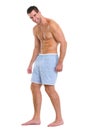 Full length portrait of muscular sports man Royalty Free Stock Photo