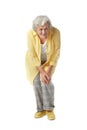 Full length portrait of senior woman having knee problems Royalty Free Stock Photo