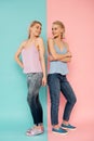 Beautiful ladies in casual clothing Royalty Free Stock Photo