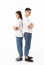 Full length portrait of a young attractive couple Royalty Free Stock Photo