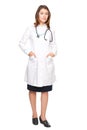 Full length portrait of young female doctor Royalty Free Stock Photo