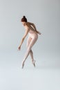 full length of sensual ballerina in