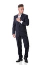 Full length shot of elegant young man with business suit Royalty Free Stock Photo