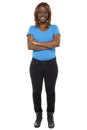 Full length shot of gorgeous african teenager Royalty Free Stock Photo