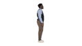 Young African American businessman standing looking straight ahe Royalty Free Stock Photo