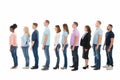 Side View Of Creative Business People Standing In Row Royalty Free Stock Photo