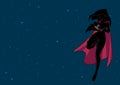 Super Mom with Baby Space Silhouette