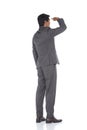 Full Length Snap Figure, Business Man Stand in Gray Suit pants a