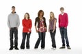 Full Length Studio Portrait Of Five Teenage Friend Royalty Free Stock Photo