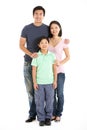 Full Length Studio Shot Of Chinese Family Royalty Free Stock Photo