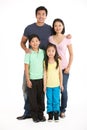 Full Length Studio Shot Of Chinese Family Royalty Free Stock Photo